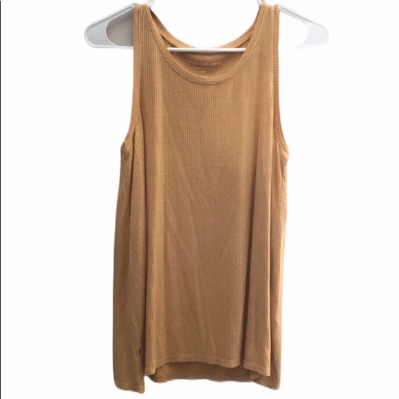 American Eagle Outfitters Tops - American Eagle soft and sexy rib tank S mustard